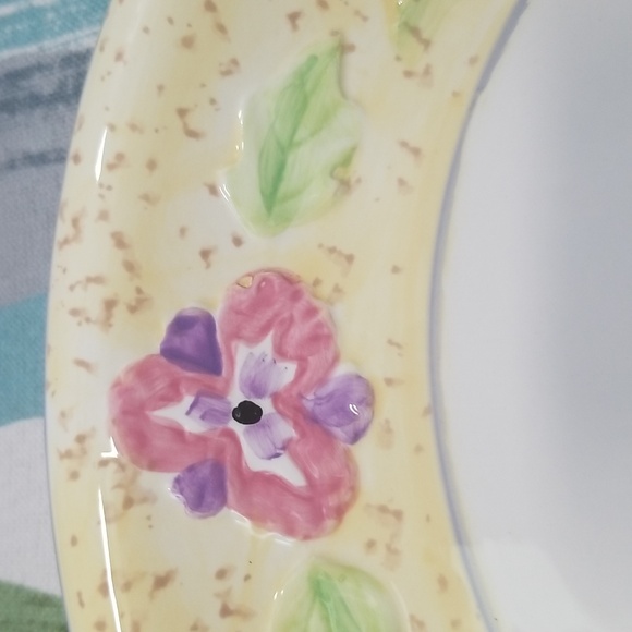 Cottage Core Hand Painted Rabbit Bunny Platter By Style Eye Baum Bros - Picture 5 of 11